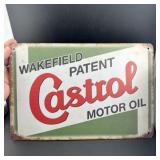 Castrol Motor Oils Vintage Style 8x12 Metal Tin Si