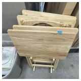 Set of Four Folding TV Stands.