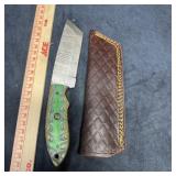 MHS Cutlery Damascus Steel Knife with Sheath
