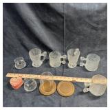 Textured Glass Mugs + Small Glassware - flintstone