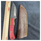 MHS Cutlery Damascus Steel Knife with Sheath
