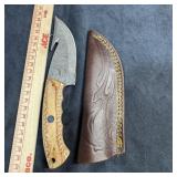 MHS Cutlery Damascus Steel Knife with Sheath