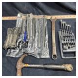 Punch & Chisel Set + Crescent Wrenches & Hammer