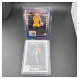 (2) Victor Wembanyama Rookie Basketball Cards.