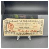 1944 Philippines Ten Pesos Banknote