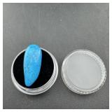 Polished Natural Turquoise Stone In Case