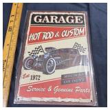 8 x 12 Tin Metal Sign ï¿½ Garage Hot Rods & Customs