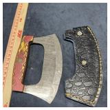 Damascus Steel ULU Skinner Knife ï¿½ Alaskan Style