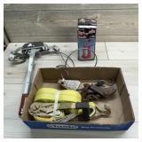 Hand Puller, 2-Ton Hydraulic Jack & Tie-Down Lot ï¿½