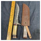 New LMK handmade Damascus steel Bowie knife with 7