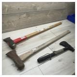 Two Splitting Mauls & Hatchet/Hammer ï¿½ Two splitti