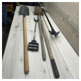Shovels & Yard Tools Lot ï¿½ Two spade shovels, thre