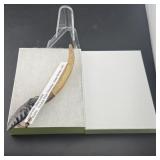 Hand-knapped Obsidian Knife With Deer Antler Handl