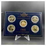 1999 State Quarter 5-coin Set In Case