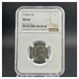 1944-s Jefferson Nickel ï¿½ Ngc Ms66