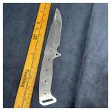 New stainless steel knife blank with approximately