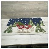 Hand-Hooked Accent Rug - 22 x 38 inches. Hand-hook