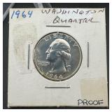 1964 Washington Silver Quarter ï¿½ Proof