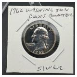 1962 Washington Silver Quarter ï¿½ Proof