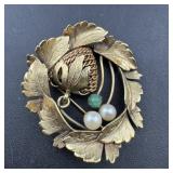 Wells 12K Gold Filled Brooch - As shown.