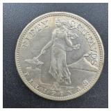 1944-s Philippines 50 Centavos Silver Coin ï¿½ World