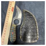 MHS Cutlery Damascus Steel Knife with Sheath