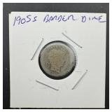 1905-s Barber Silver Dime