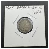 1905 Barber Silver Dime