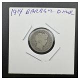 1914 Barber Silver Dime
