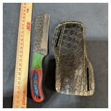 MHS Cutlery Damascus Steel Knife with Sheath