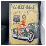 Garage Service & Repair 8x12 Metal Tin Sign.
