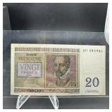 1956 Belgium 20 Francs Banknote ï¿½ Gem Mint