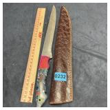 Damascus Steel Knife with Sheath