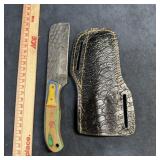 MHS Cutlery Damascus Steel Knife with Sheath