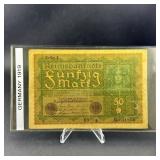 1919 Germany WWI 50 Reichsbanknote