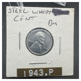 1943 Steel Wheat Cent BU