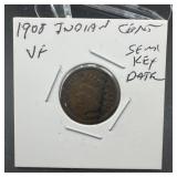 1908 Indian Head Cent VF ï¿½ Semi-Key Date
