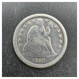 1856-O Seated Liberty Dime - New Orleans Mint Silv