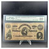 1864 Confederate States of America $100 Note - PMG