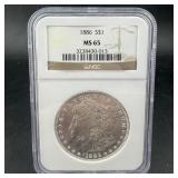 1886 Morgan Silver Dollar ï¿½ Ngc Ms65 ï¿½ Gem Mint St