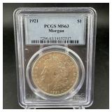 1921 Morgan Silver Dollar ï¿½ Pcgs Ms63. Popular Fin