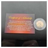 1943 22KT Rose Gold Plated Wheat Cent in Assay