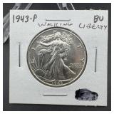 1943 Walking Liberty Silver Half Dollar BU