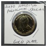 2014-D Harding Presidential Dollar ï¿½ Gold Plated B