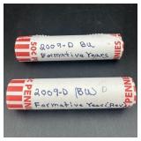 (2ï¿½ Bid) 2009-d Lincoln Cents ï¿½ Formative Years Re