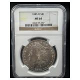 1885-o Morgan Silver Dollar ï¿½ Ngc Ms64 ï¿½ Choice Mi