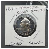 1962 Washington Silver Proof Quarter ï¿½ Toned