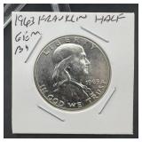 1963 Franklin Silver Half Dollar Gem BU