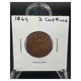 1864 Two-cent Piece ï¿½ Early Issue Of The Denominat