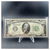 1934-a $10 Federal Reserve Note; Alexander Hamilto
